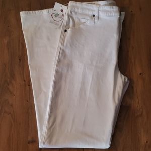 Joe's white waistland flare highrise jeans